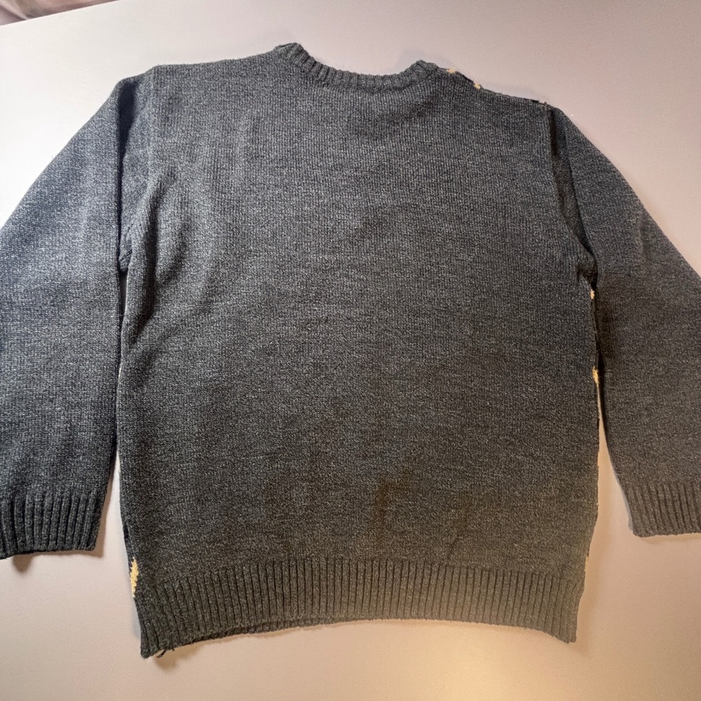 Vintage 90s Munsingwear Argyle Sweater Mens Large Crew Neck Pullover Knit - Picture 11 of 11